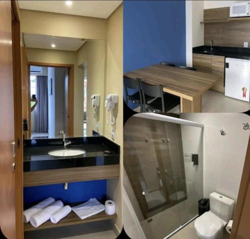 Koupelna v ubytování Thermas de São pedro