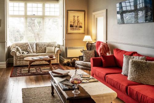 Χώρος καθιστικού στο Glencoe Country Bed and Breakfast