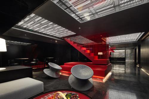 ISEYA Design Hotel Chengdu Taikoo Liにあるシーティングエリア