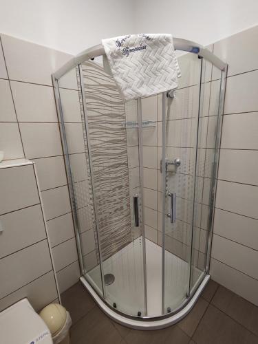 Koupelna v ubytování Havasi Vendégház
