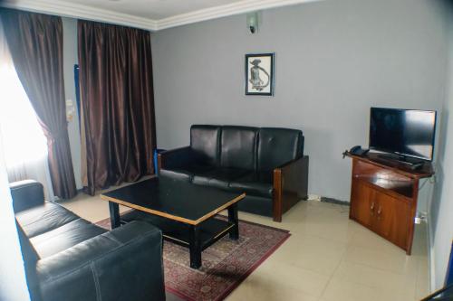 TV a/nebo společenská místnost v ubytování Lekota Springs Hotel