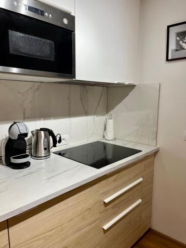 Apartments Pri Fencuにあるキッチンまたは簡易キッチン