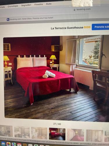 Ένα ή περισσότερα κρεβάτια σε δωμάτιο στο La Terrazza Guesthouse