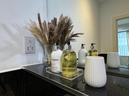 Dapur atau dapur kecil di Modern 2 Bedroom Apartment in Central Croydon with Free Parking