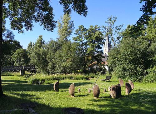 Taman di luar Ferienwohnung Morgenlicht