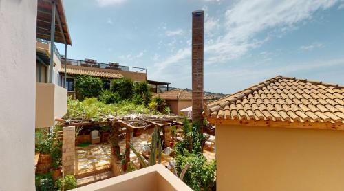 a view from the balcony of a house at Vrachokipos in Souvala