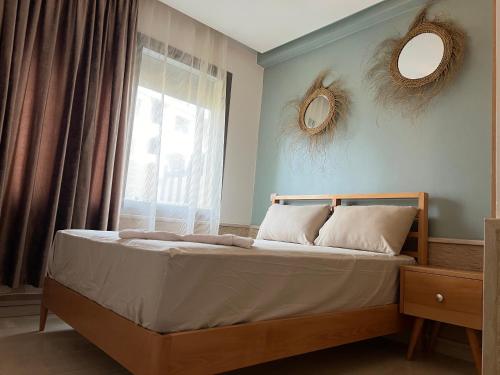 Postel nebo postele na pokoji v ubytování Luxuswohnung,Meerblick, Pool