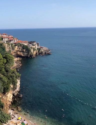 a view of the ocean from a cliff at SOL guest house in Ulcinj