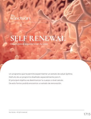 a screenshot of a website for a self renewal website at Soul Spring Sanctuary Cuernavaca in Xochitepec