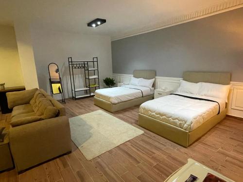 Rove Residence New Cairoにあるベッド