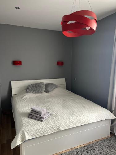 Кровать или кровати в номере Center Apartment Ventspils