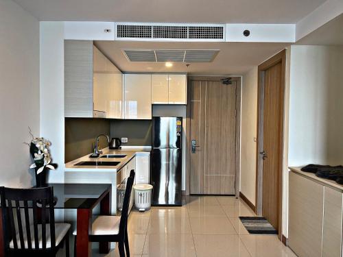 Kuchyň nebo kuchyňský kout v ubytování The riviera jomtien