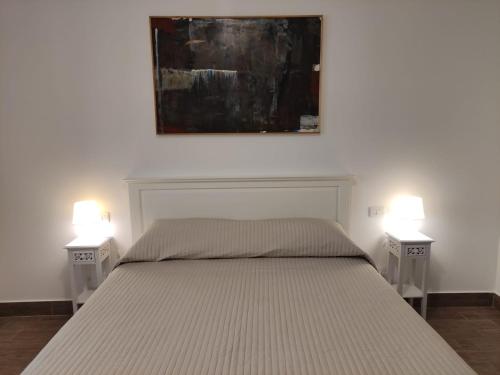 Postel nebo postele na pokoji v ubytování Villa Punta Piccola sul mare