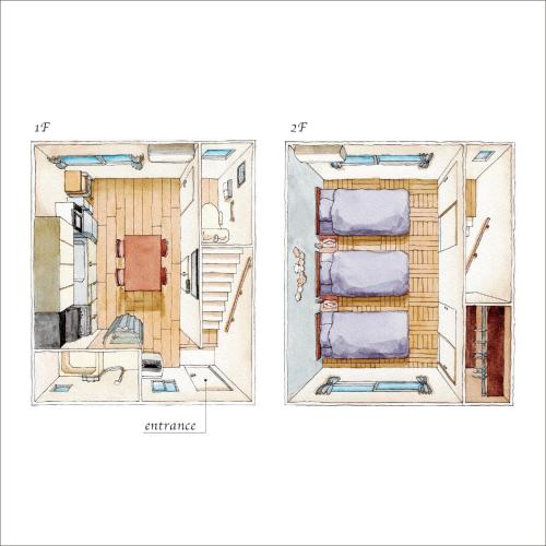 Lino下伊福 岡山駅車5分 駐車場付 3beds 生活利便の見取り図または間取り図