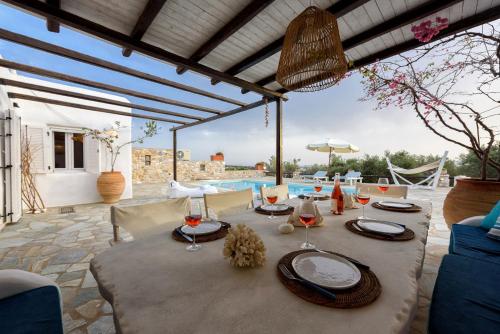 Balkoni atau teres di Villa Apianes