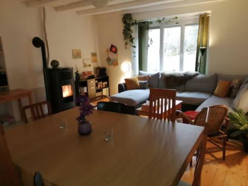 Posezení v ubytování La Louve Chez Valérie