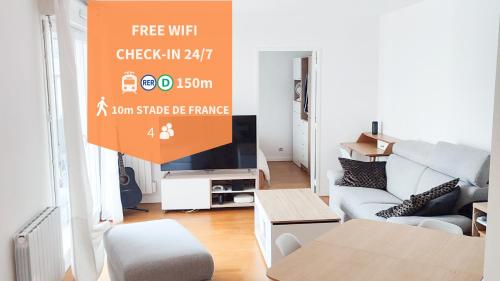 Prox Stade France appart 2P Chaleureux