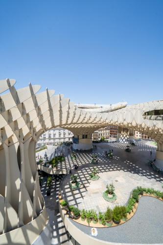 an overhead view of the courtyard of a building at Ocean Drive Sevilla in Seville