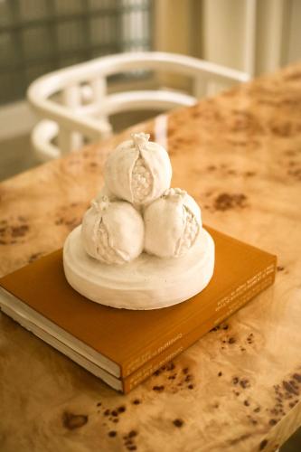 a pile of ice cream on top of a book at LILOU in Hyères