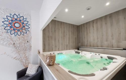 a jacuzzi tub in the middle of a room at Gorgeous Apartment In Le Thillot in Le Thillot