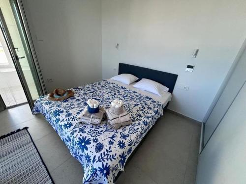 Ένα ή περισσότερα κρεβάτια σε δωμάτιο στο Aetheria Apartment with Private Pool