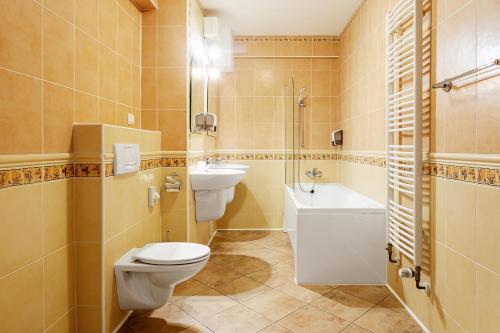 Koupelna v ubytování Hotel Šariš