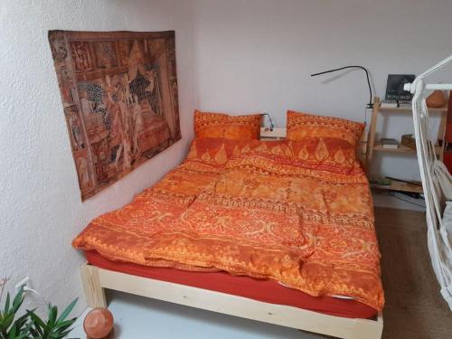 Postel nebo postele na pokoji v ubytování La Petite Tour de Puivert