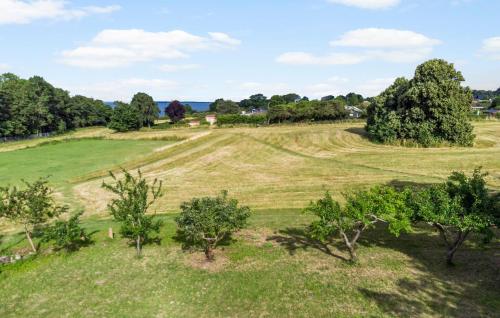 an aerial view of a field with trees at 4 Bedroom Cozy Home In Vordingborg in Vordingborg