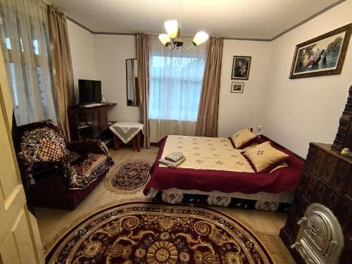 Giường trong phòng chung tại Casa Adela