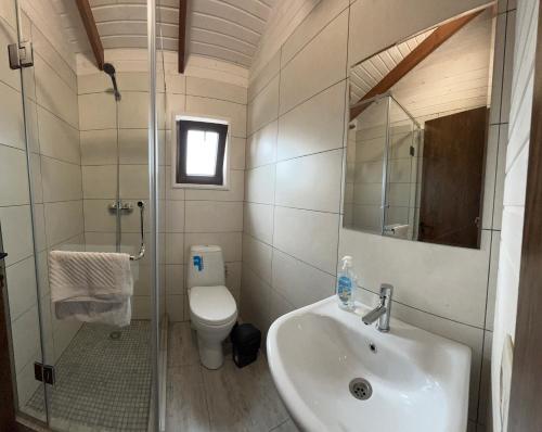 Koupelna v ubytování Finca Idoize Camping Hotel