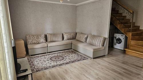 Χώρος καθιστικού στο Коттедж