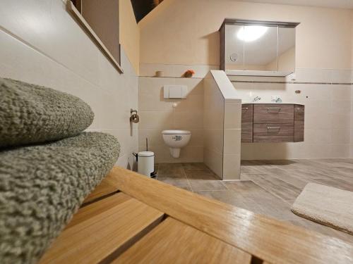 Koupelna v ubytování Apartments Zur alten Scheune Göringen