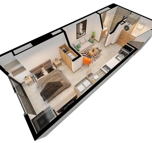 Dapur atau dapur kecil di Loft moderno en Armenia con ubicación privilegiada 6