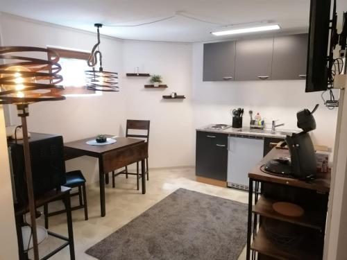 Kuchyň nebo kuchyňský kout v ubytování Studio Apartment Speidel