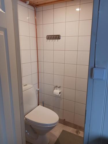 Koupelna v ubytování Månsarps skogs- och alpackagård