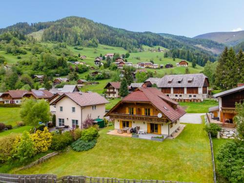 an aerial view of a village in the mountains at Hilde in Zirkitzen