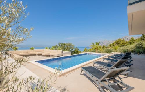 Beach Front Home In Brela With Sauna