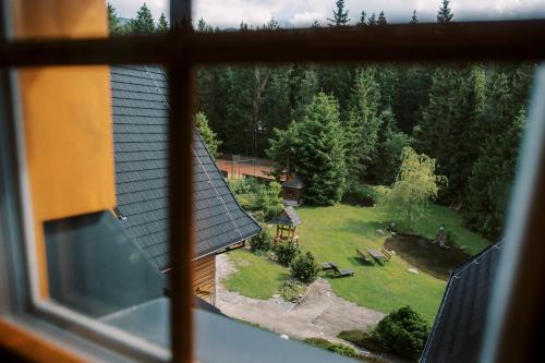 a view from a window of a house at Wellness Penzion u Michala in Zuberec
