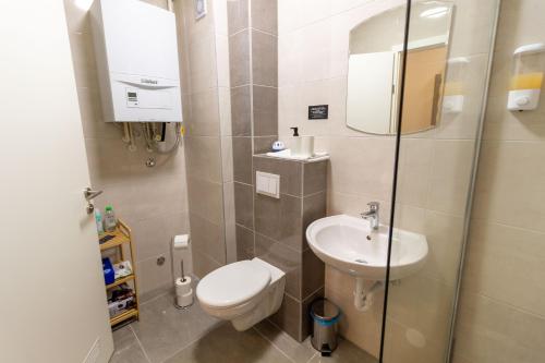 Koupelna v ubytování Gajeva Rooms - Copenhagen apartment SELF CHECK-IN