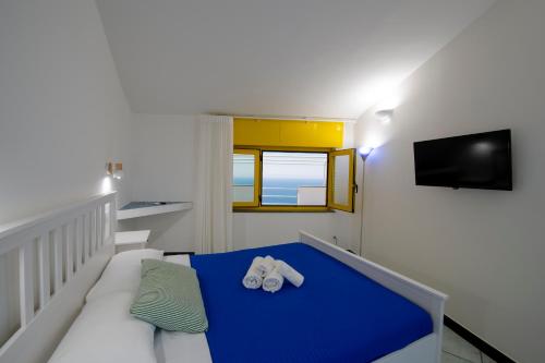 Кровать или кровати в номере Terrazza sul mare
