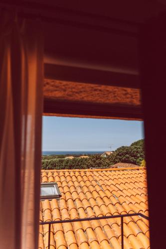 a view from a window of a roof at Quinta do Monteverde in Viana do Castelo