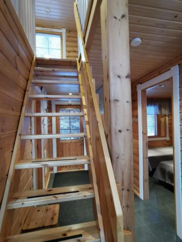 a staircase in a tiny house at Saiho in Syöte