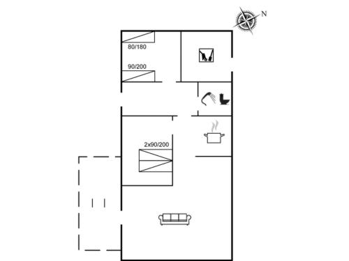 a floor plan of a house at Apartment Evina - 17km to the inlet by Interhome in Skjern
