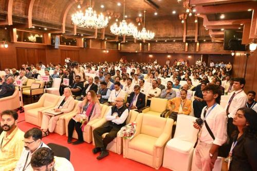 a large crowd of people sitting in a large room at Fortune Valley View, Manipal - Member ITC Hotels' Group in Manipala