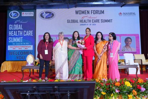 a group of women standing on a stage at a event at Fortune Valley View, Manipal - Member ITC Hotels' Group in Manipala
