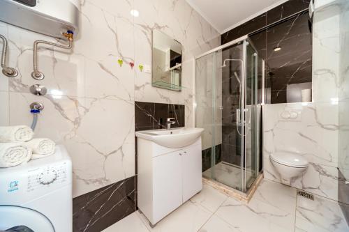 Et badeværelse på Apartments Bel&Rus Hestia