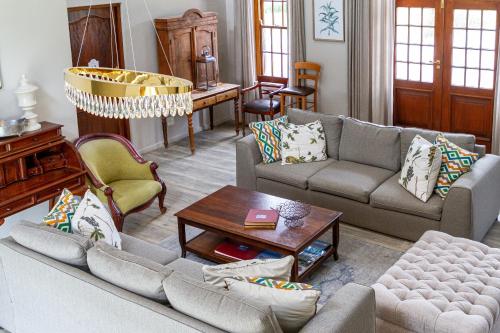 Χώρος καθιστικού στο Zorgvliet Wines Country Lodge