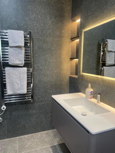 Koupelna v ubytování Modern Studio Apartment in a Villa - Tiranë