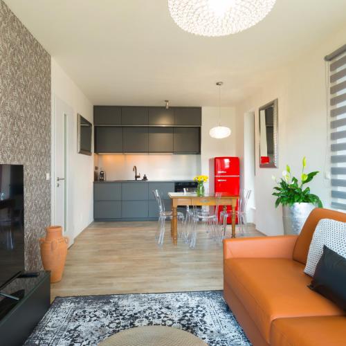 Kuchyň nebo kuchyňský kout v ubytování AIMÉE by HOME - boutique apartmán