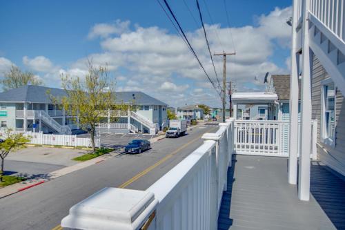 a balcony of a house with a white railing at Ocean Lodge Hotel South in Ocean City